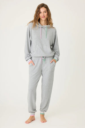 PJ Salvage Peachy Party Courtside Grey Lounge Set