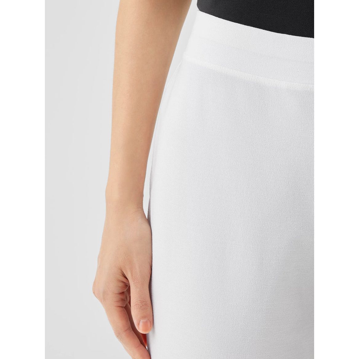 Eileen Fisher Stretch Crepe Pant in White