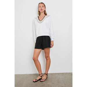 Rails Sava Sweatshirt in Ivory with Crochet