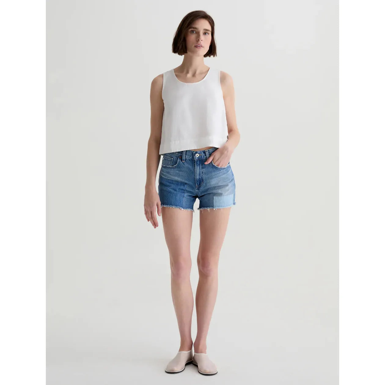 AG Jeans Halle Patchwork Short in Gila River