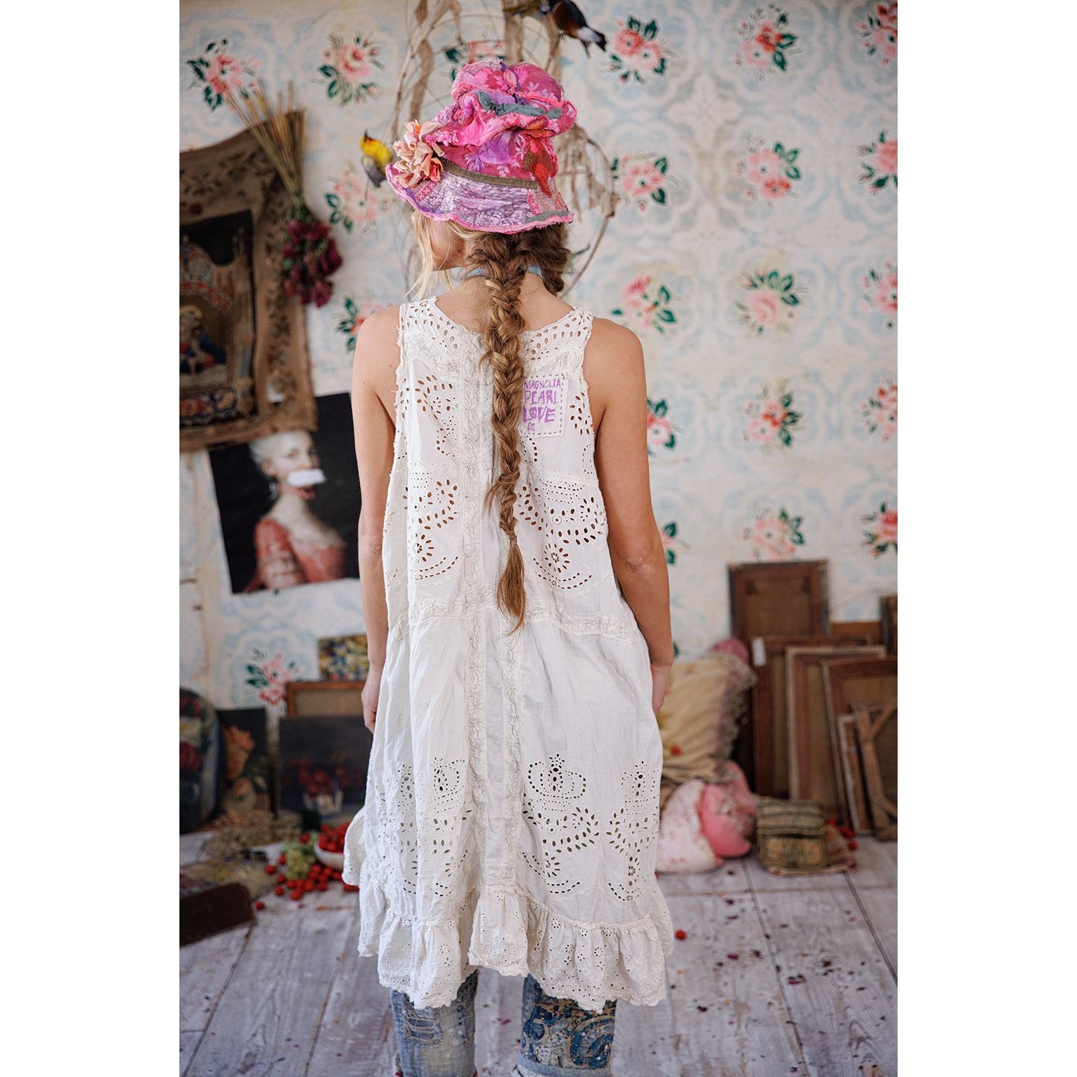 Magnolia Pearl Royalty Eyelet Layla Slip in Moonlight