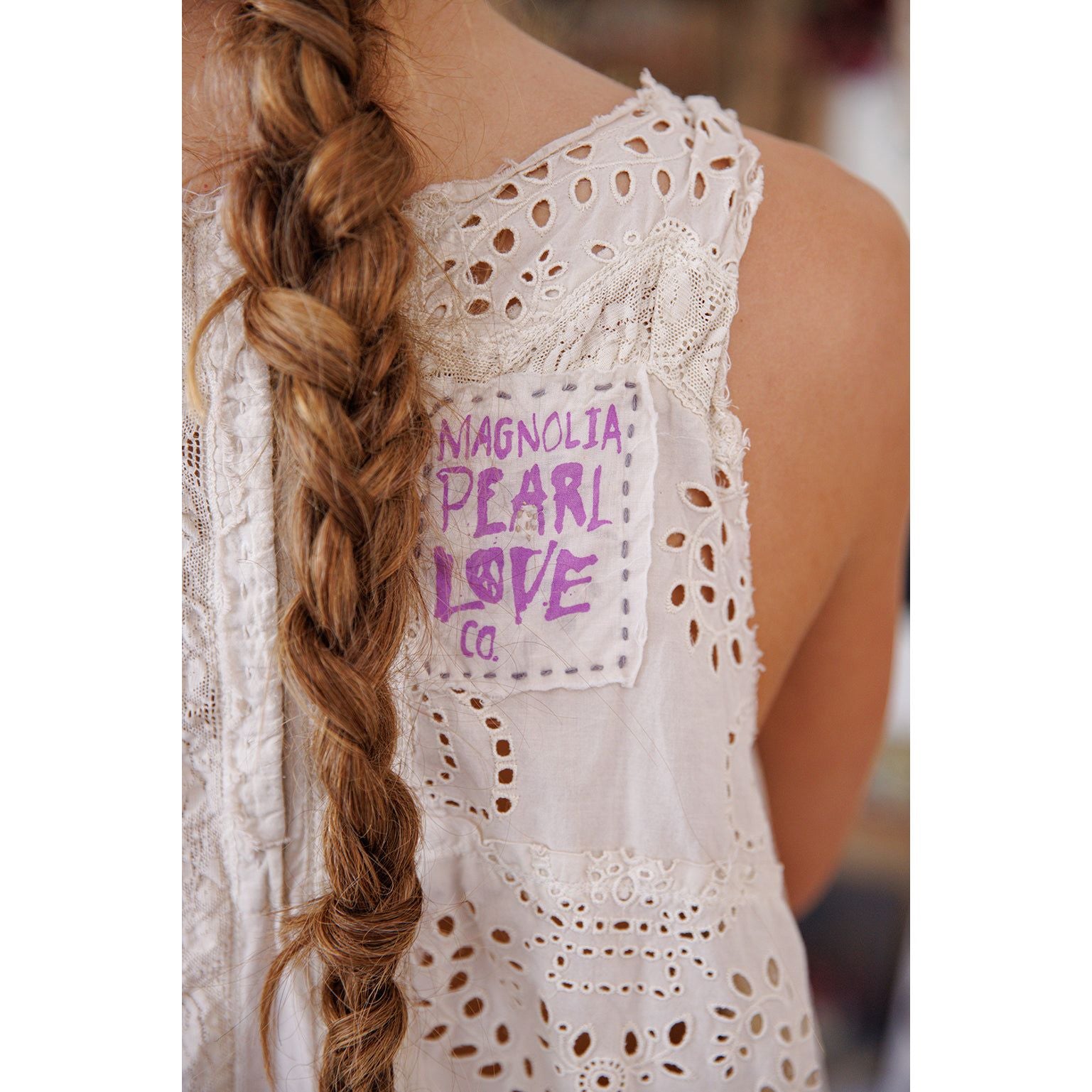 Magnolia Pearl Royalty Eyelet Layla Slip in Moonlight