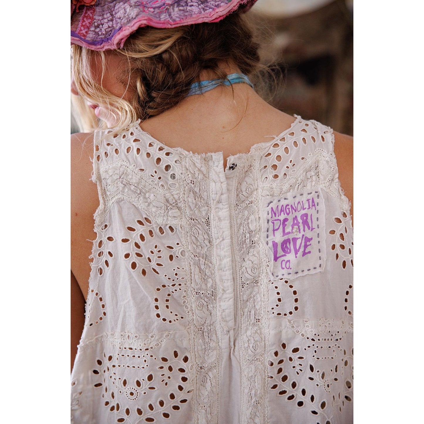 Magnolia Pearl Royalty Eyelet Layla Slip in Moonlight
