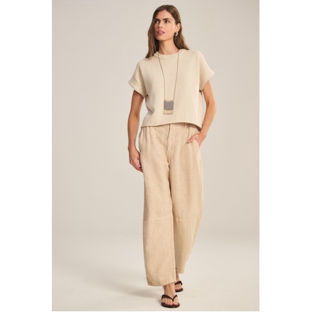 Velvet by Graham & Spencer Taylor Linen Pant in Sand Castle