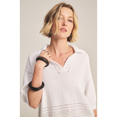 Velvet by Graham & Spencer Winslow Sweater in Ice