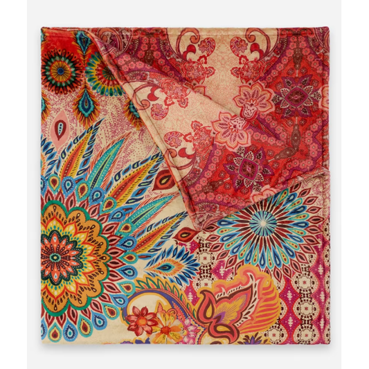 Johnny Was Laurel Canyon Cozy Blanket in Magnolia Scarf