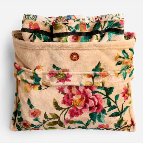 Johnny Was Travel Blanket in Ecru Miraze