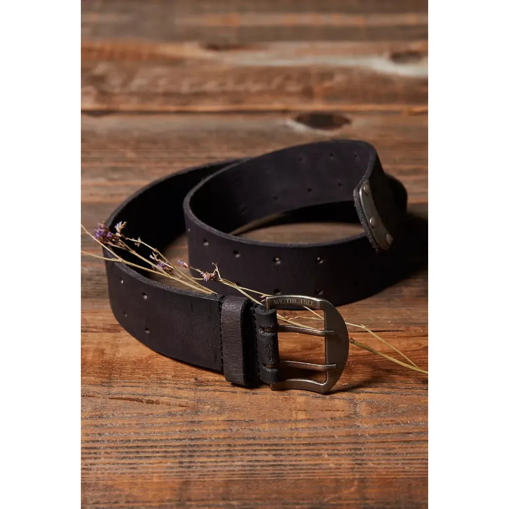 Free People Double Cross Belt in Black