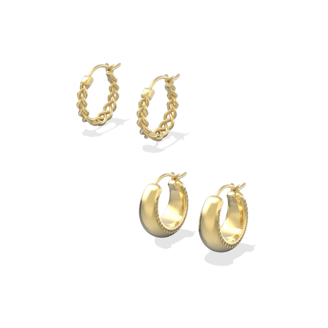 Kendra Scott Gabriella Set Huggie Earrings in Gold 