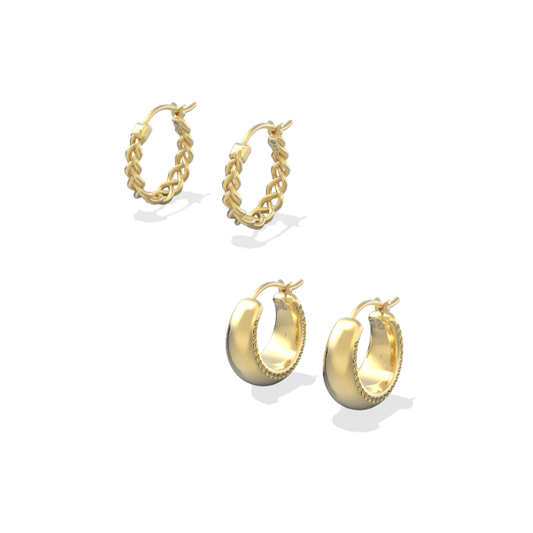 Kendra Scott Gabriella Set Huggie Earrings in Gold 