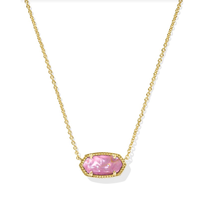 Kendra Scott Elisa Pendant Necklace in Gold Mauve Illusion
