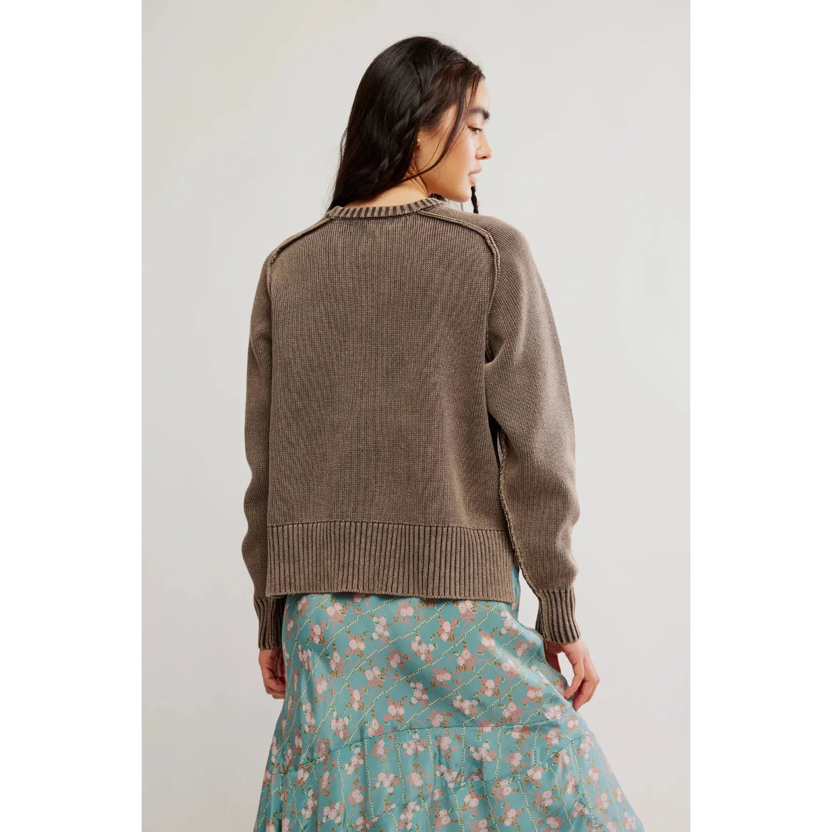 Free People Spring Street Pullover in French Chocolate