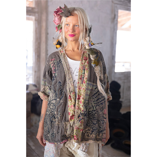 Magnolia Pearl Dragon Julien Kimono in Raven
