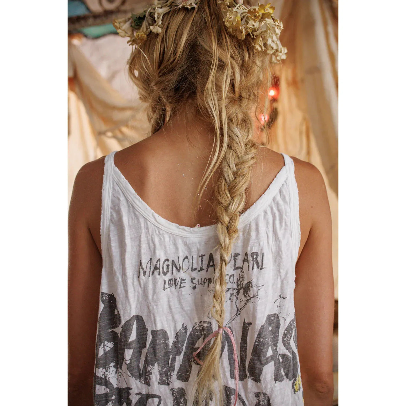 Magnolia Pearl Bananas Por Vida Lana Tank 423 in True