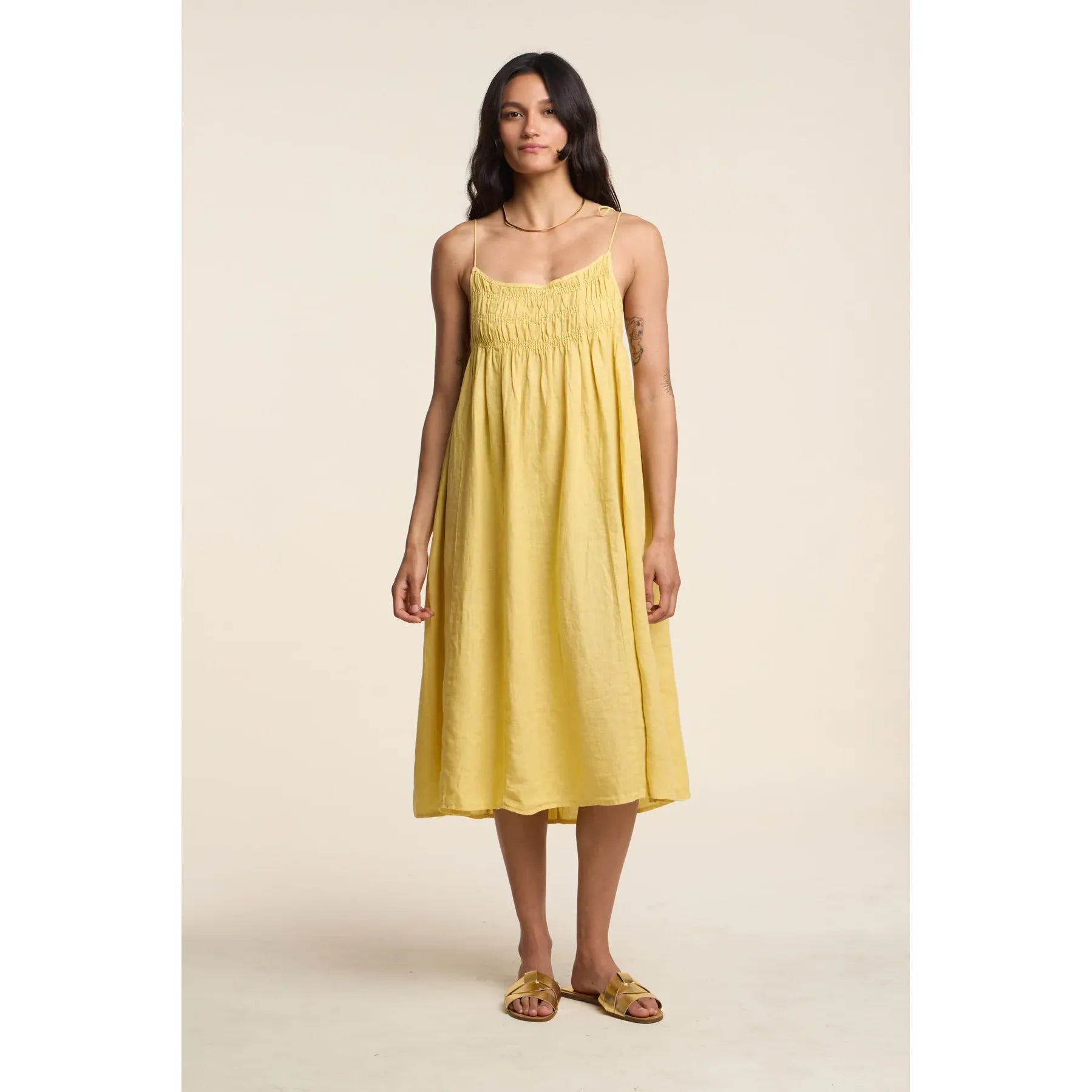 Velvet by Graham & Spencer Teresa Linen Dress in Sun