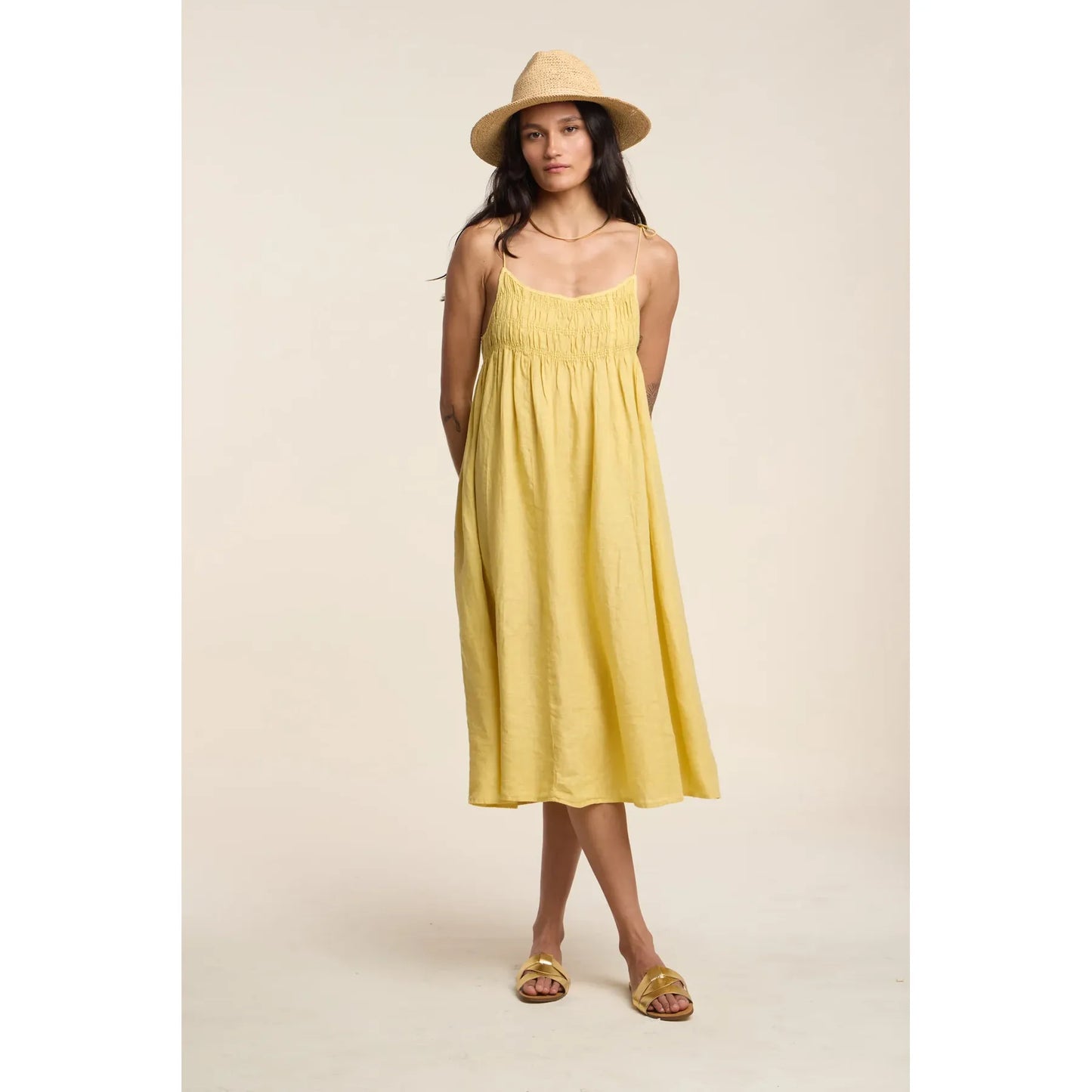 Velvet by Graham & Spencer Teresa Linen Dress in Sun