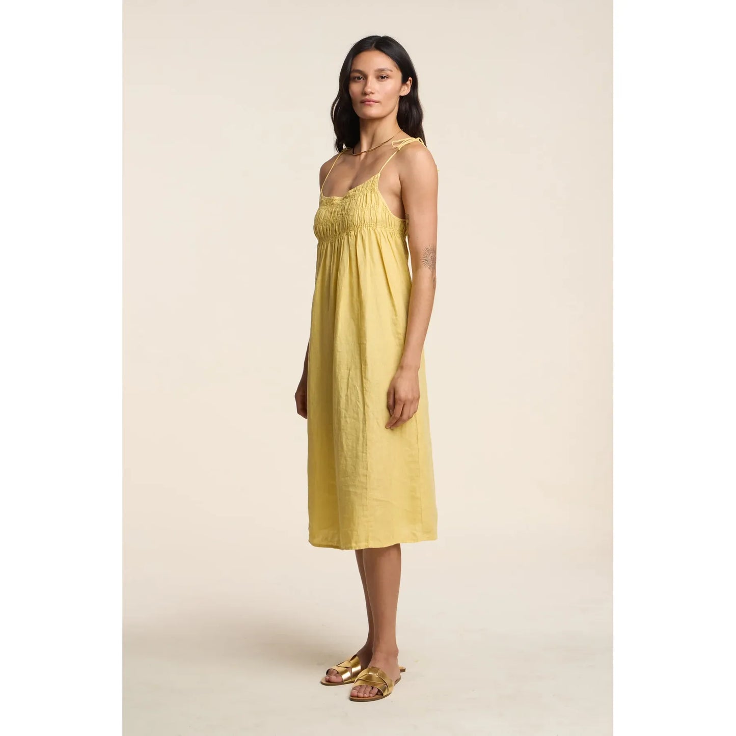 Velvet by Graham & Spencer Teresa Linen Dress in Sun