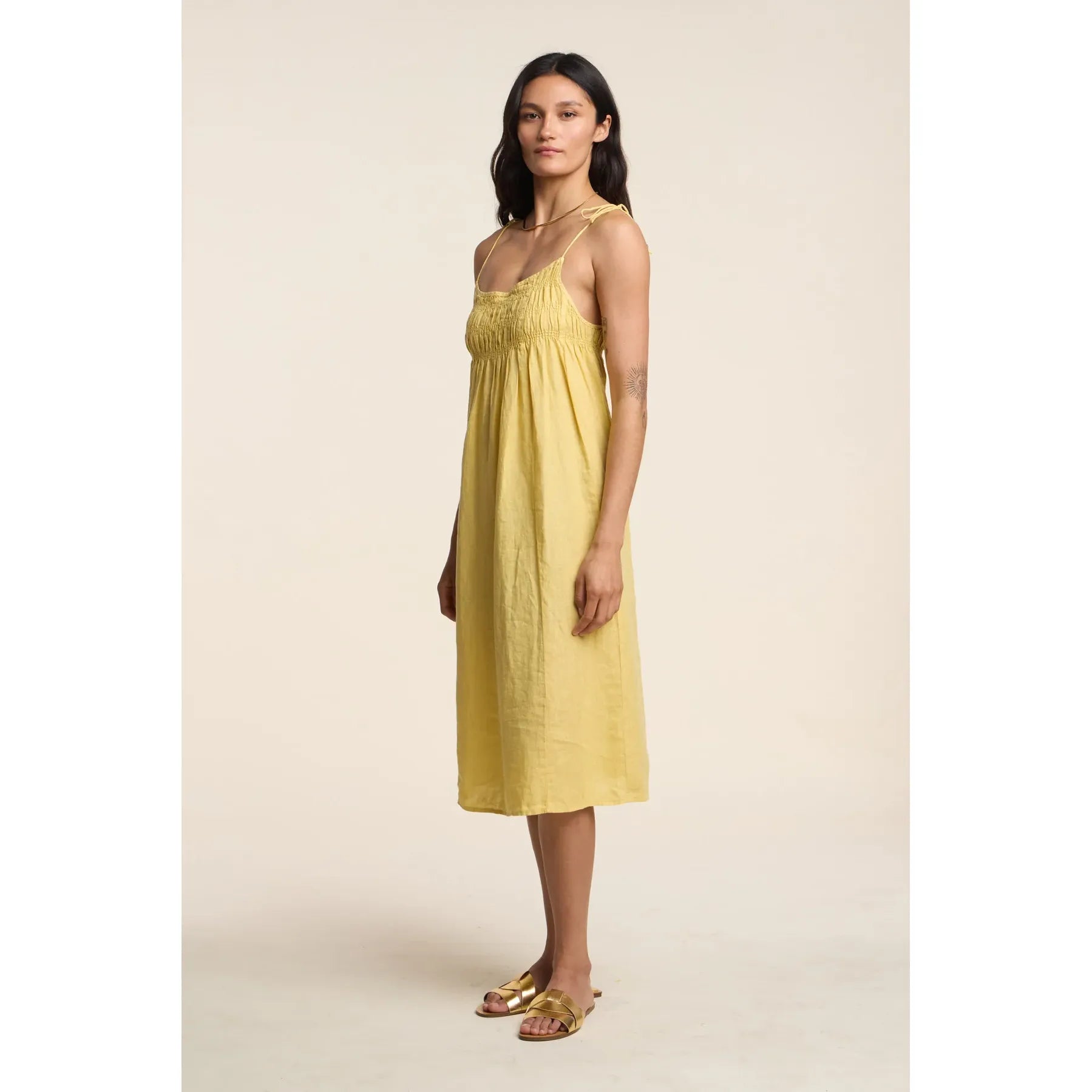 Velvet by Graham & Spencer Teresa Linen Dress in Sun
