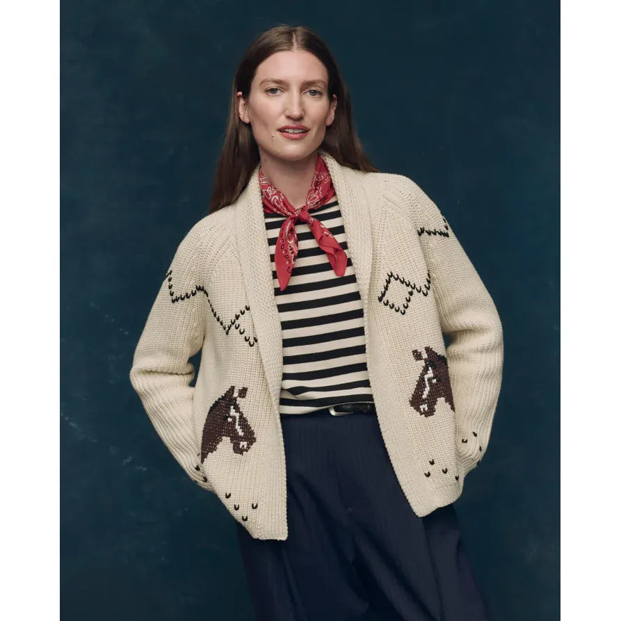 The Great Horse Lodge Cardigan in Cream