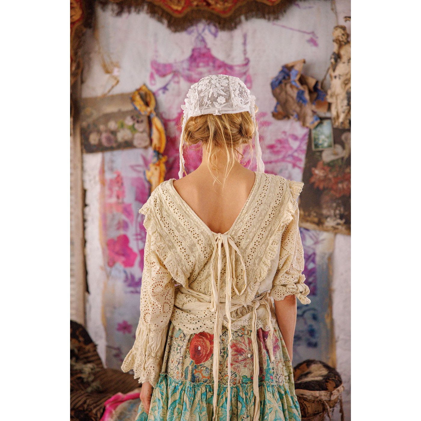 Magnolia Pearl Eyelet Rosario Blouse in Moonlight