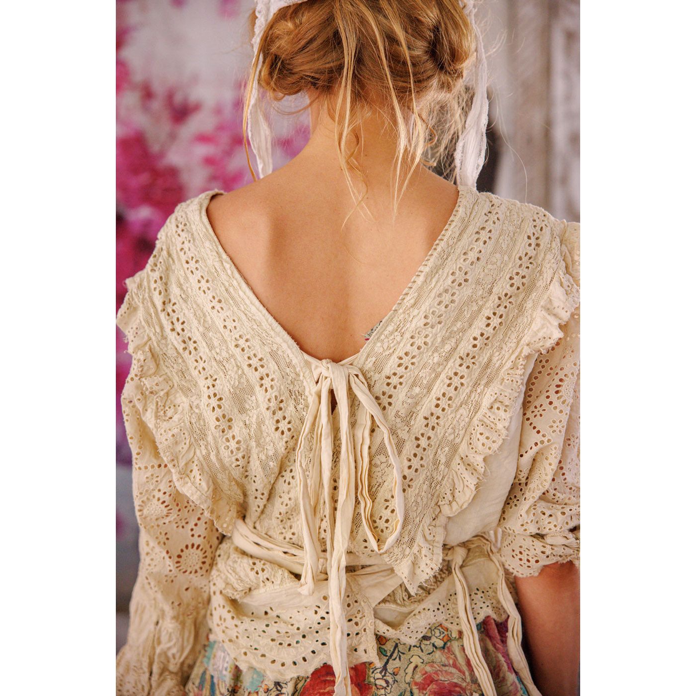 Magnolia Pearl Eyelet Rosario Blouse in Moonlight