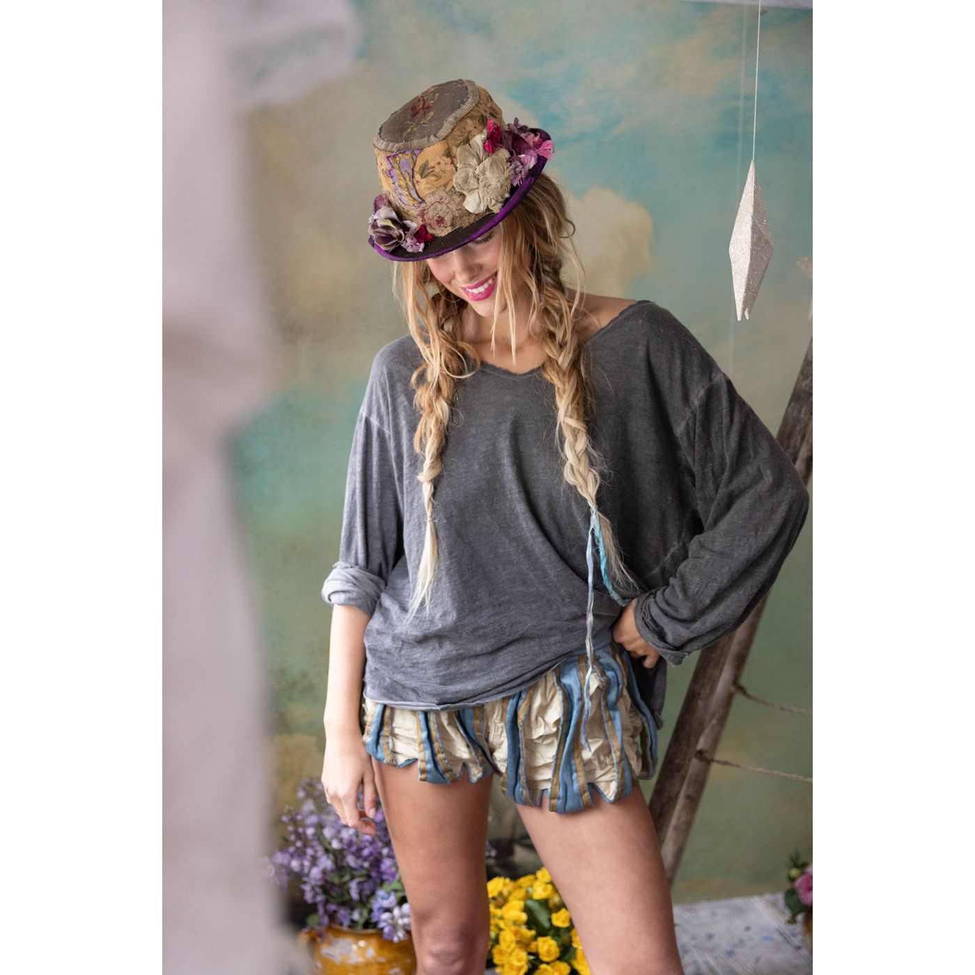 Magnolia Pearl Europa Long Sleeve Tee in Ozzy