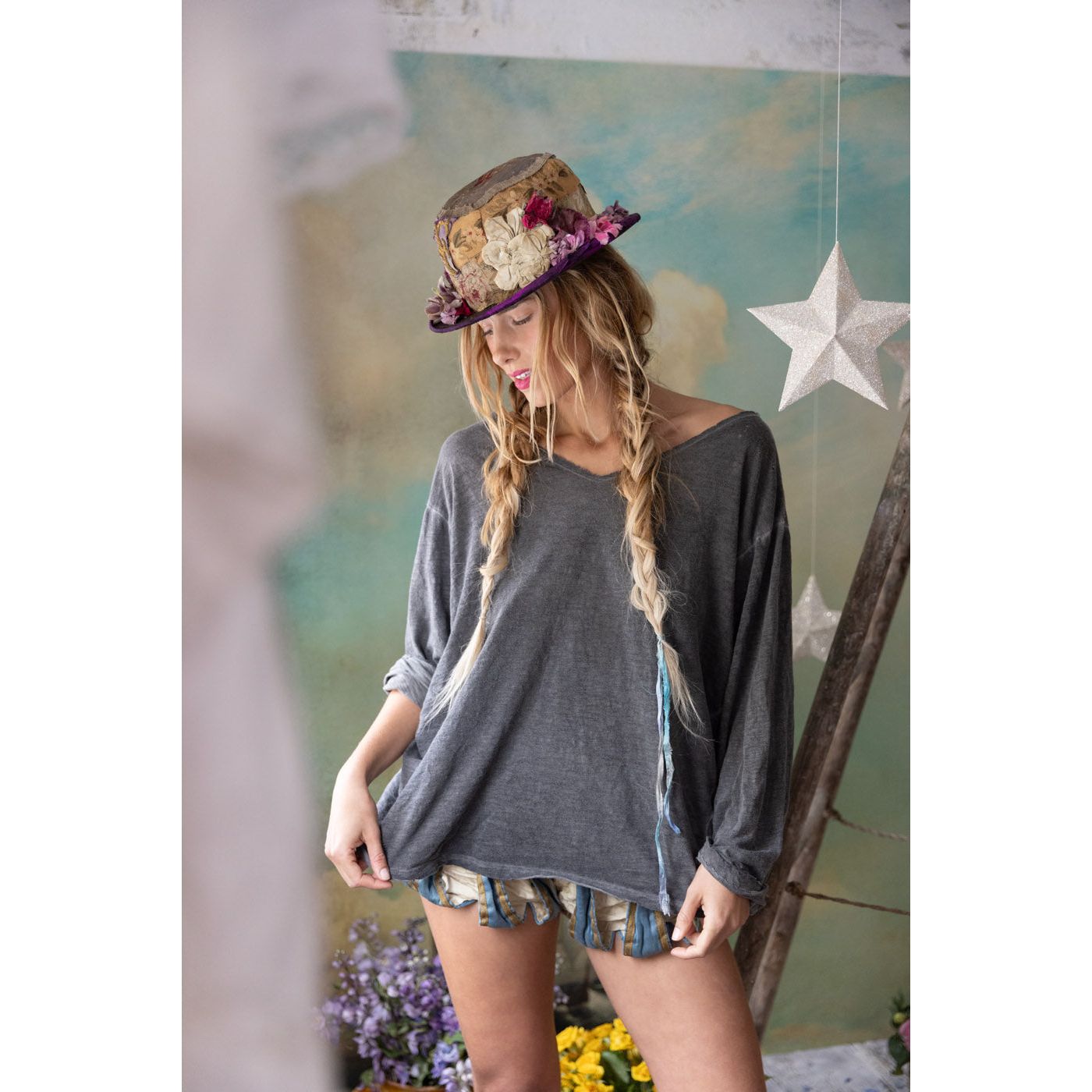 Magnolia Pearl Europa Long Sleeve Tee in Ozzy