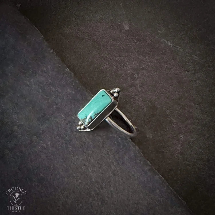 Crooked Thistle Carico Lake Turquoise Ring Size 7