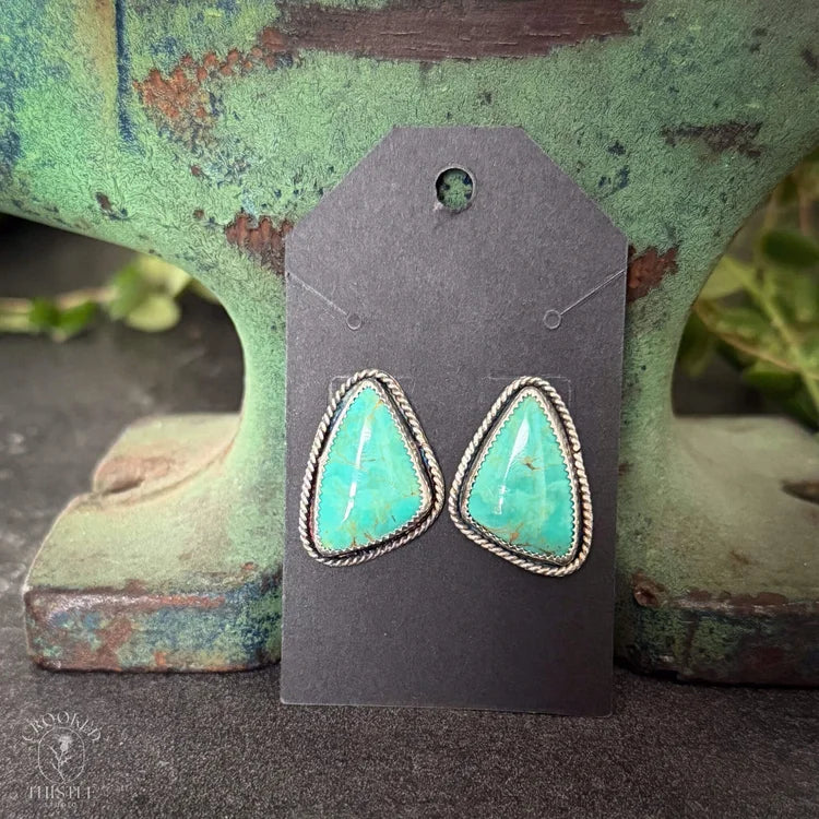 Crooked Thistle Tyrone Turquoise Stud Earrings