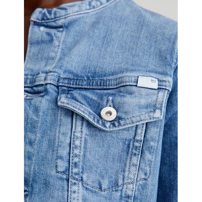 AG Jeans Eleanor Collarless Jean Jacket in Picture Perfect Wash