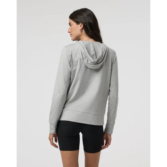 Vuori Halo Performance Hoodie 2.0 in Pale Heather Grey