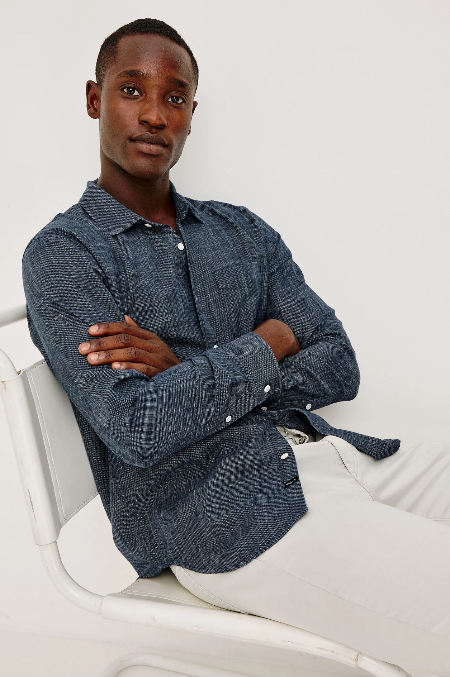 Rails Wyatt Shirt in Navy Etch