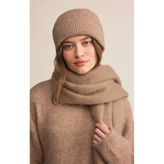 Z Supply Glacier Beanie in Heathered Camel