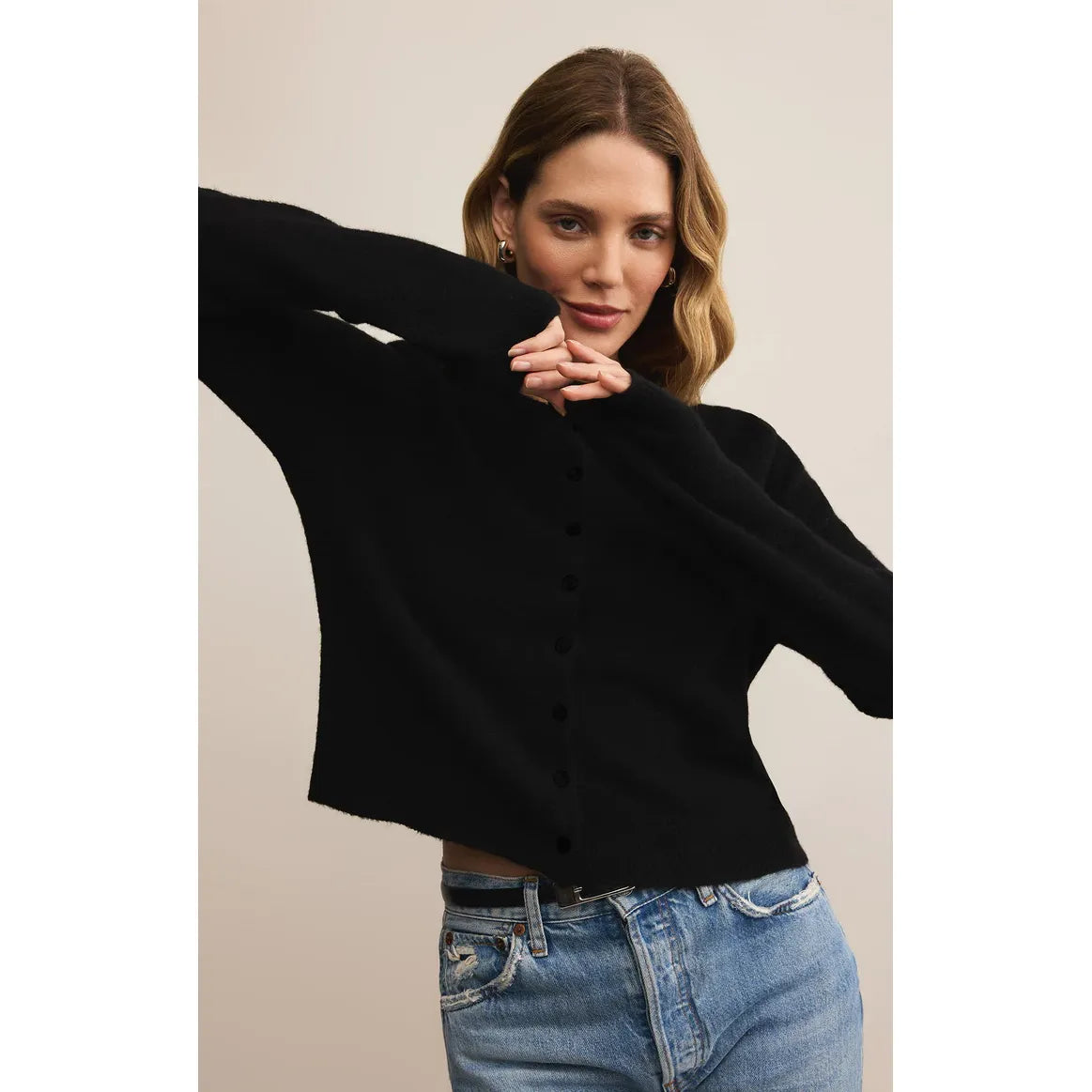 Z Supply Medina Cozy Cardigan in Black