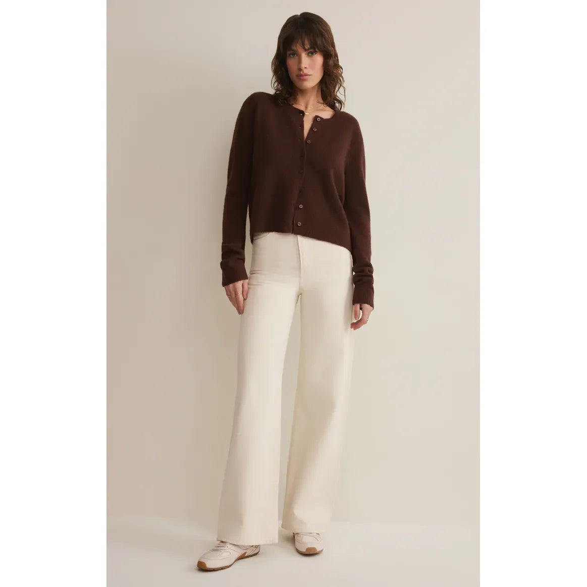 Z Supply Medina Cozy cardigan in Chocolate Cherry