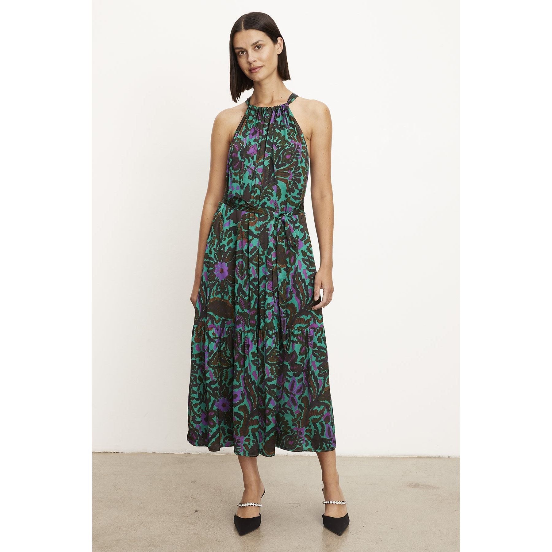 Velvet Kareese Printed Satin Dress