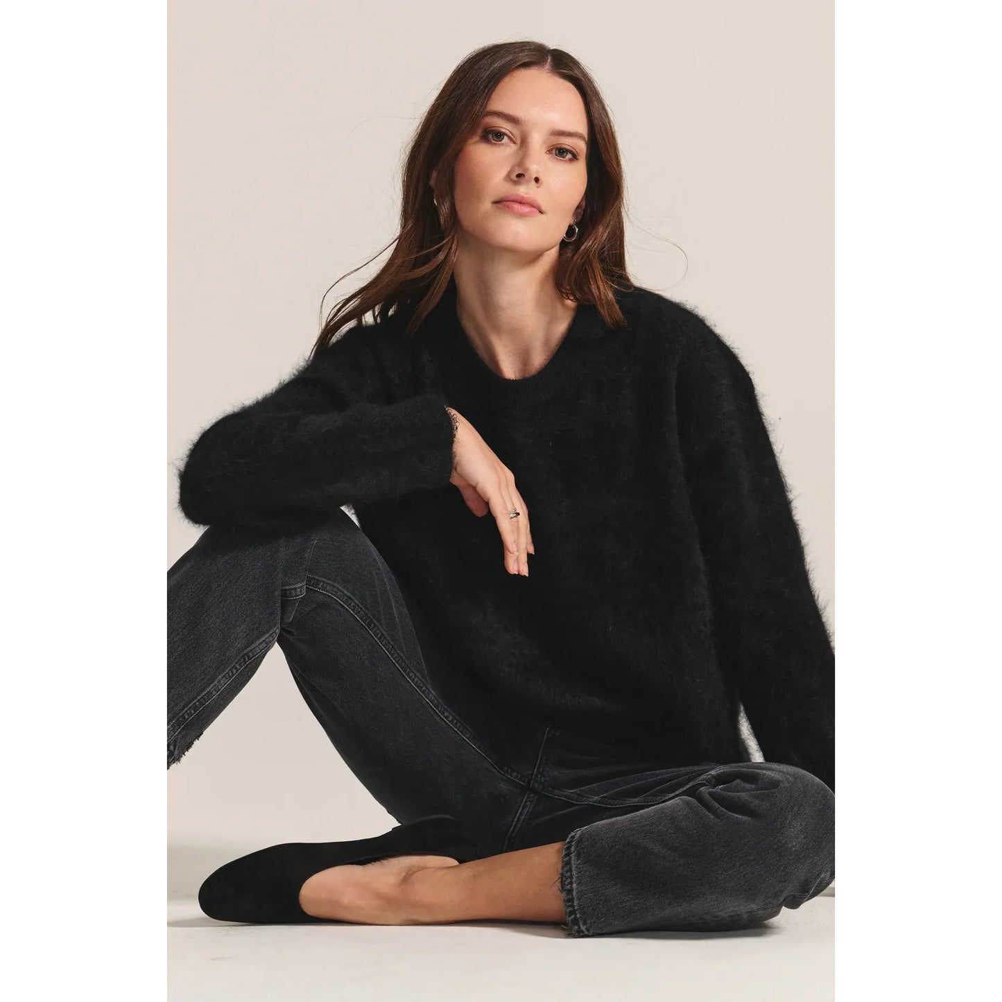 Velvet by Graham & Spencer Jacqueline Cashmere Sweater in Black