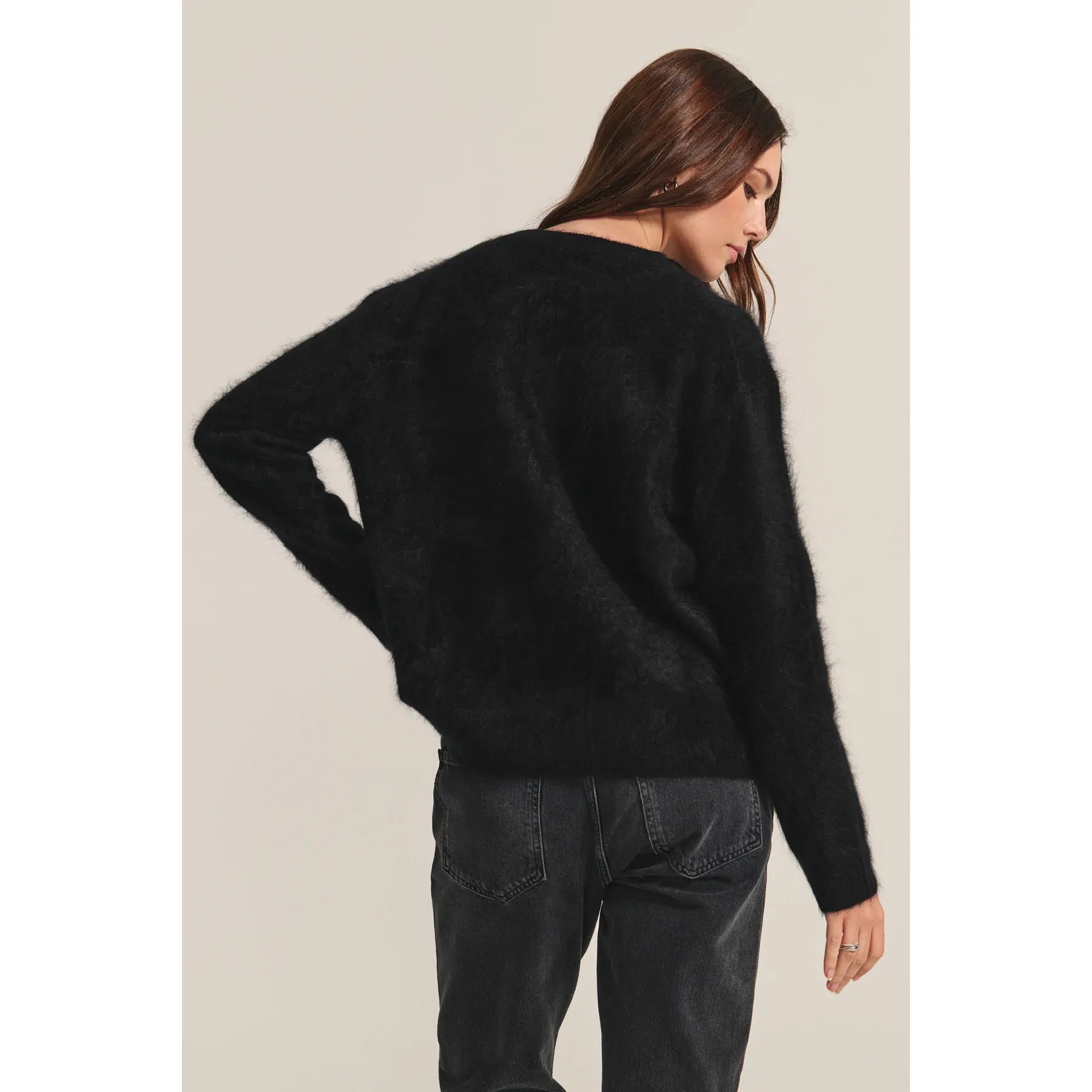Velvet by Graham & Spencer Jacqueline Cashmere Sweater in Black