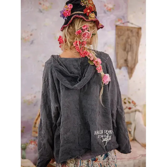 Magnolia Pearl Star Applique Fritza Hoodie in Twilight