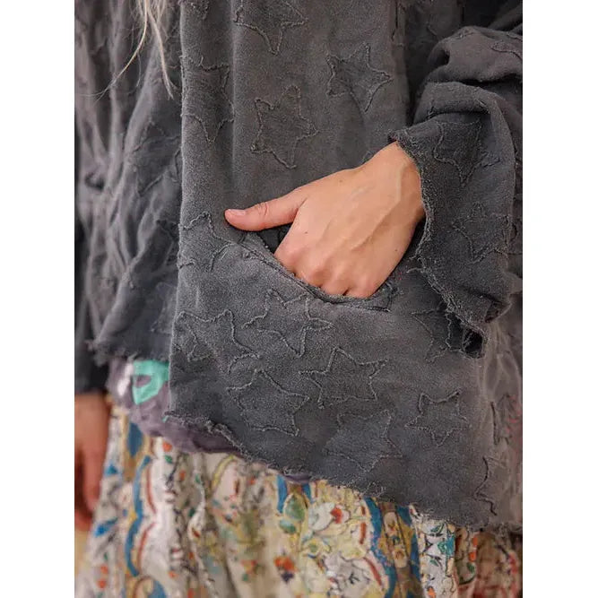 Magnolia Pearl Star Applique Fritza Hoodie in Twilight
