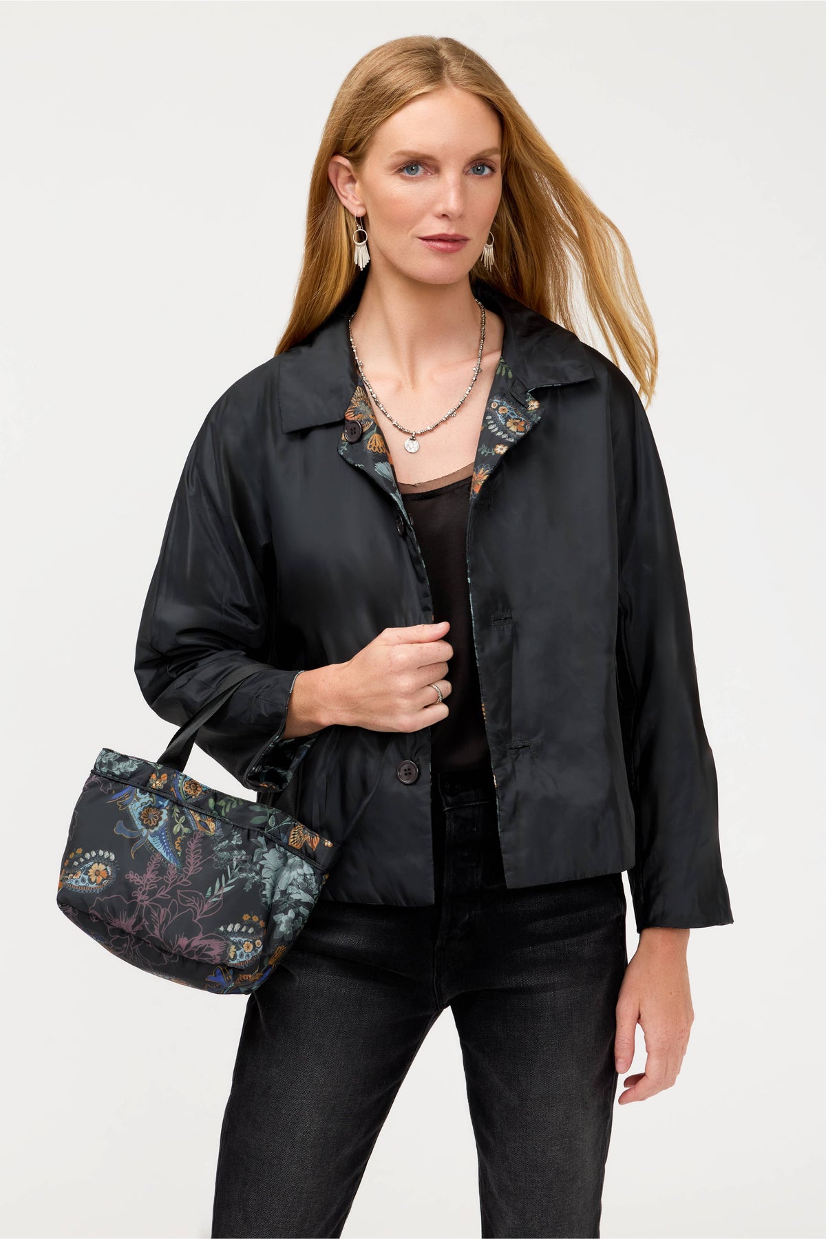 Johnny Was Lighweight Packable Reversiable Puffer