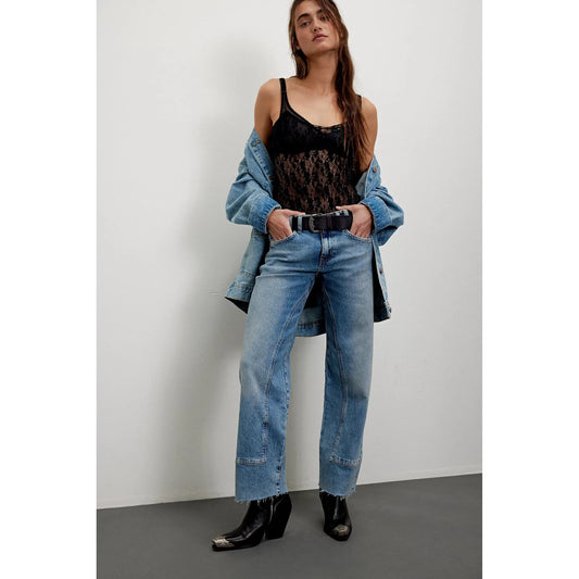 Free People We The Free Risk Taker Mid-Rise Jeans