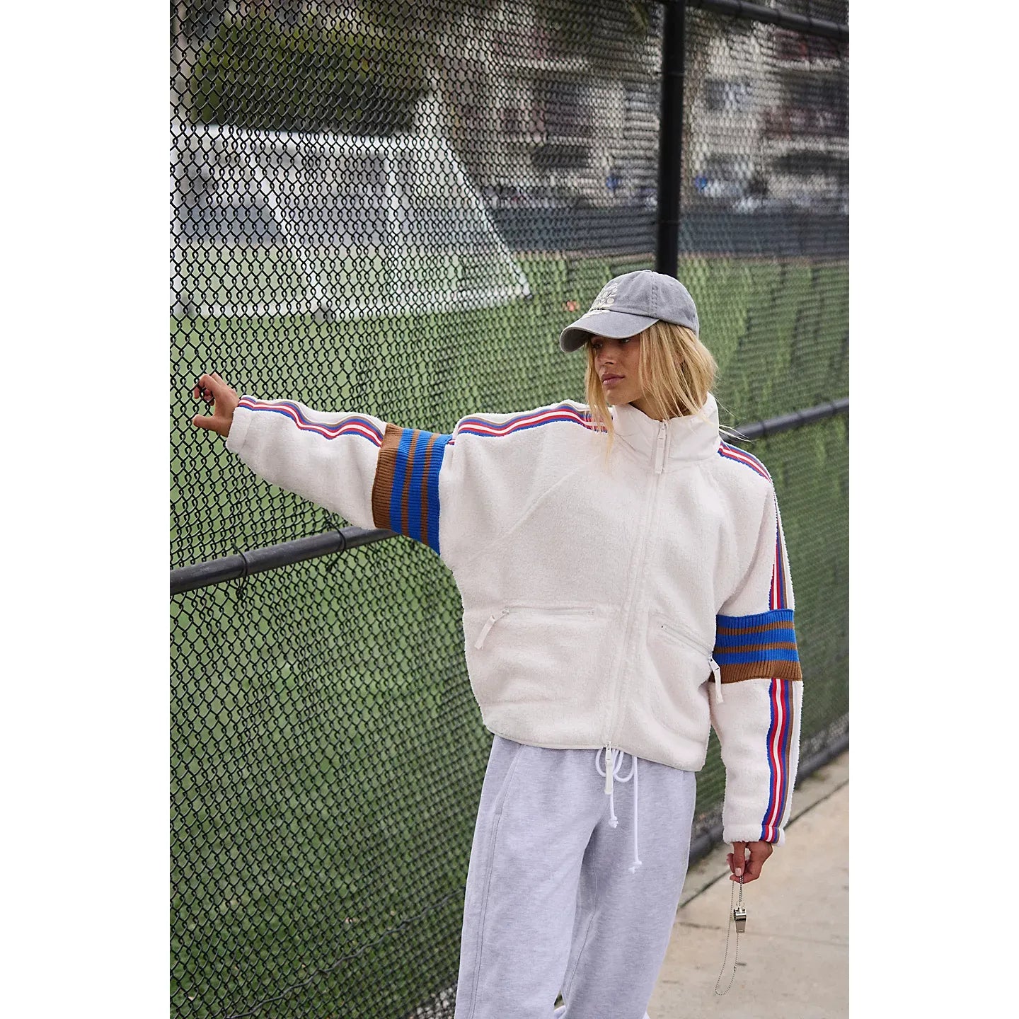 Free People Mountain High Sporty Logo in Ivory Combo