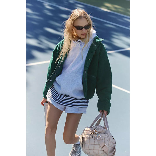 Free People Hit The Slopes Jacket in Evergreen 