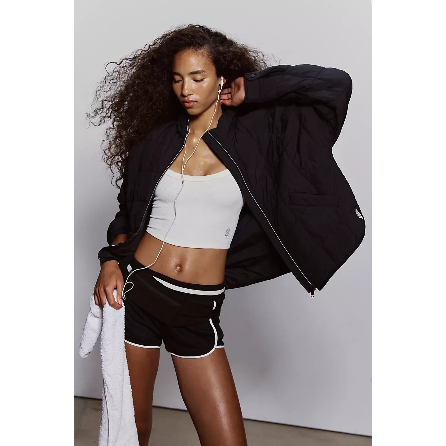 Free People Pippa Packable Puffer Jacket in Black