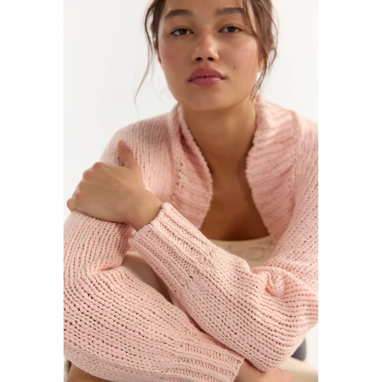 Free People Opal Shrug in Silver Peony
