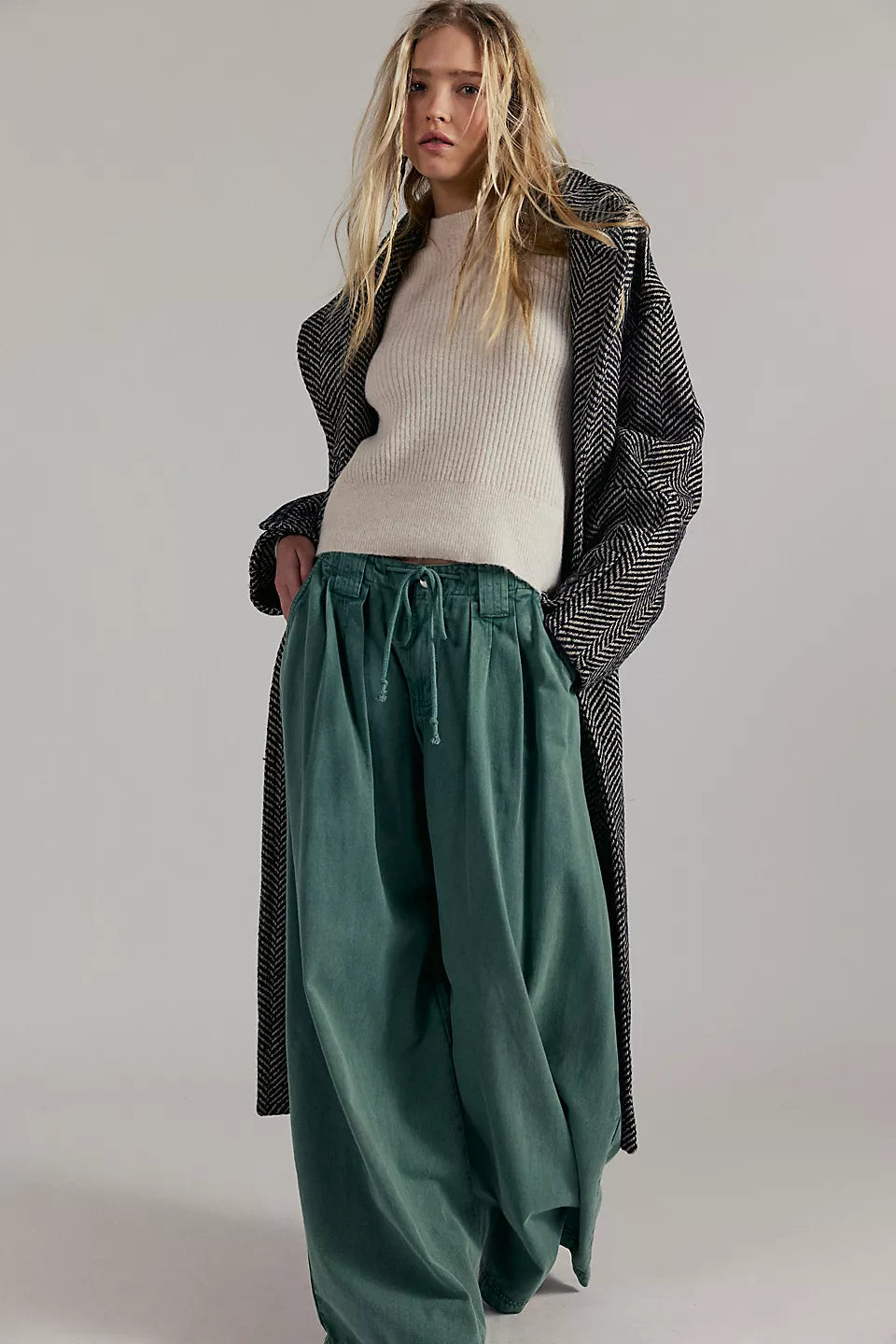 Free People Ever After Pullover in Almond Milk Heather