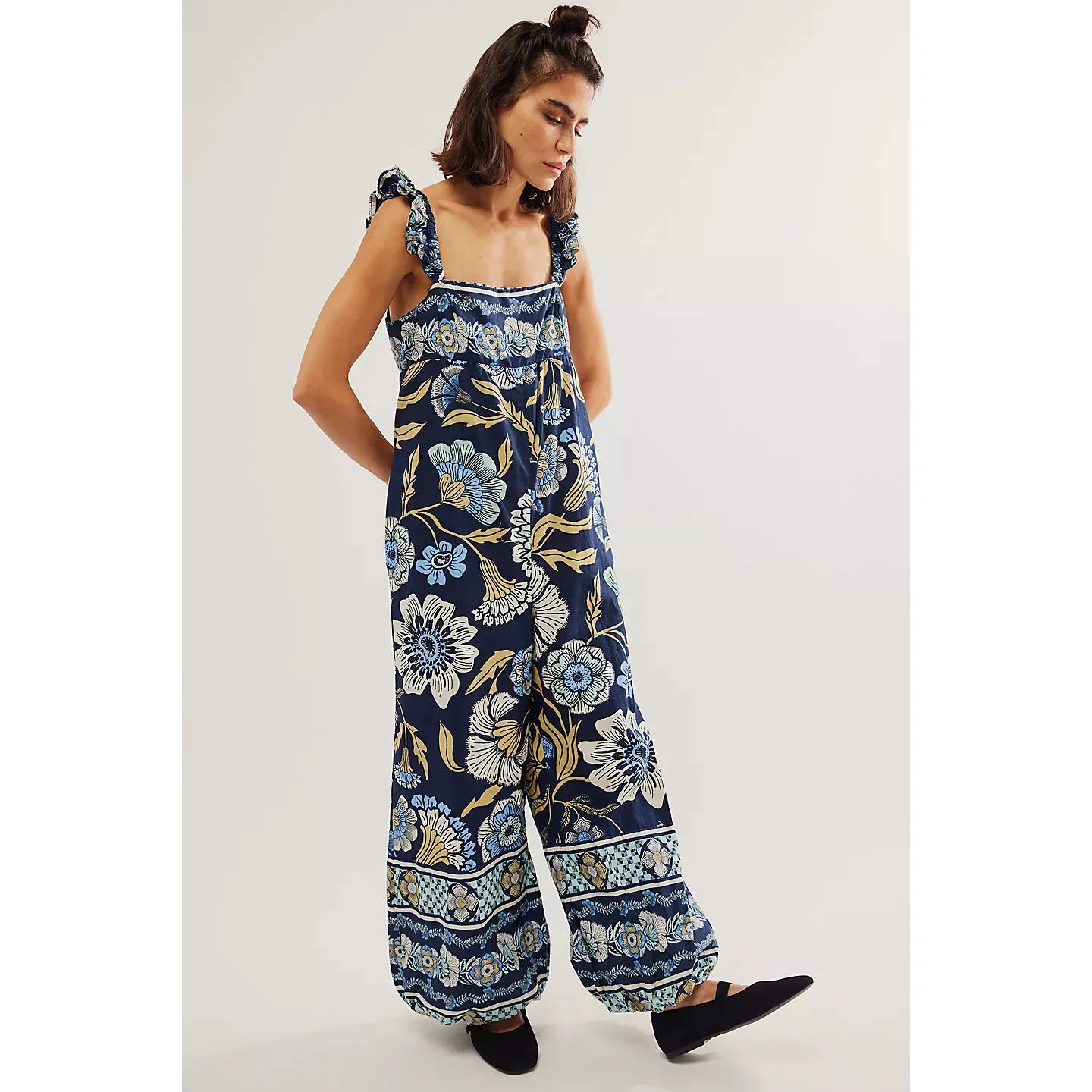 Free People Bali Albright Jumpsuit in Navy Combo