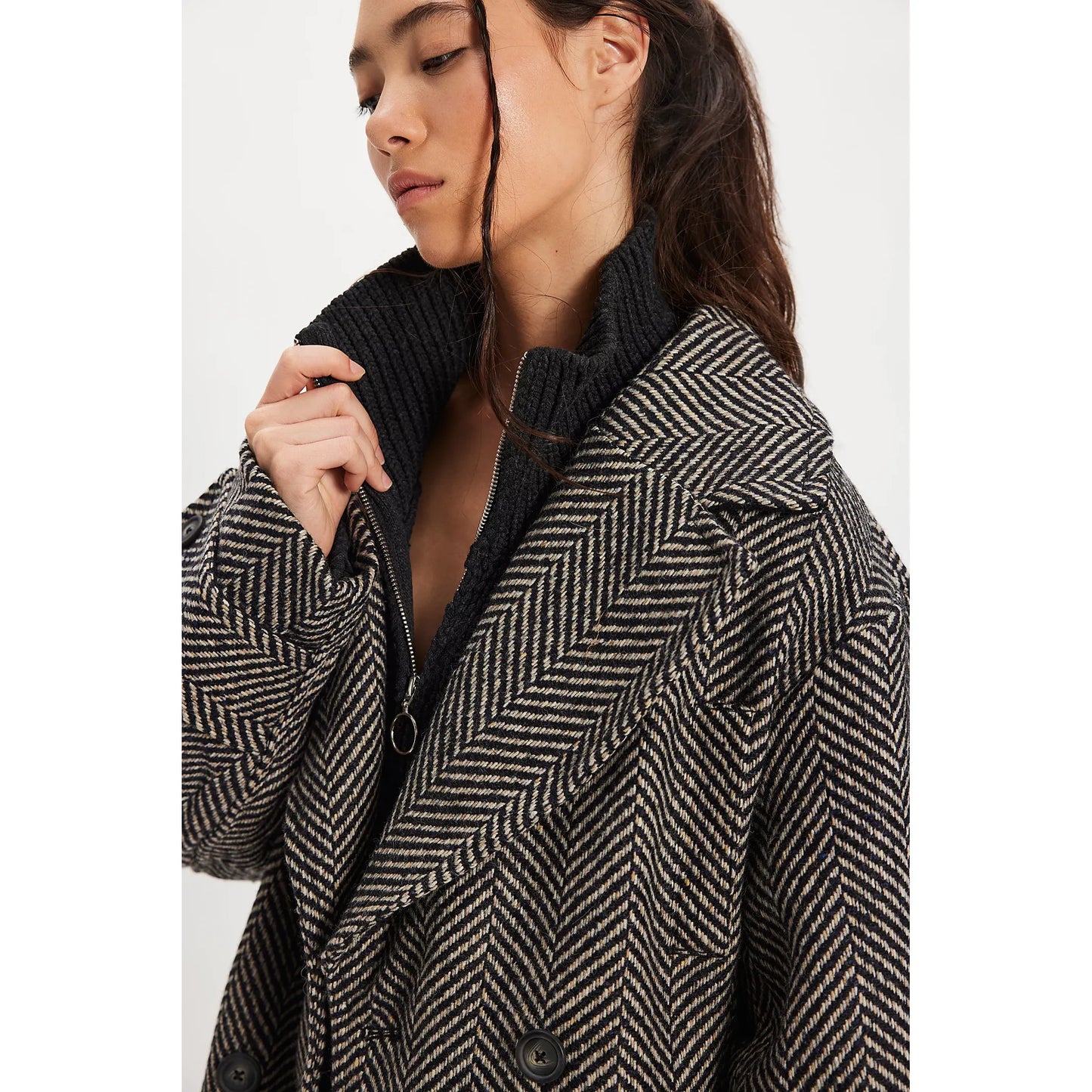 Free People Ari Wool Peacoat
