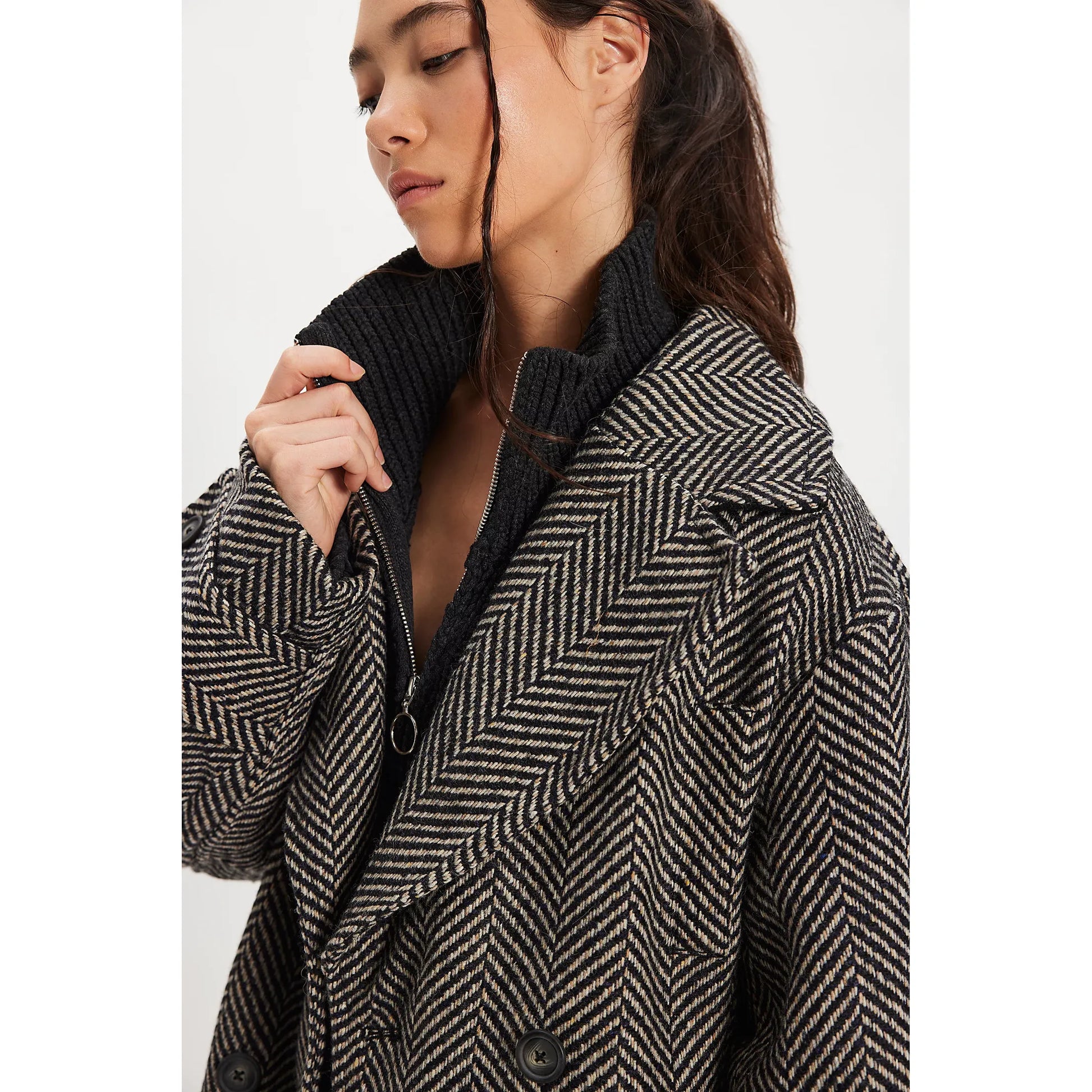 Free People Ari Wool Peacoat